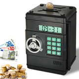 1 x RAW Customer Returns Electronic money box with automatic counting - safe, digital, 6-digit code, coin compartment and banknote - clock function birthday, Christmas for children and adults - RRP €38.56