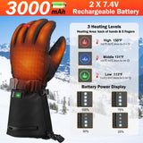 1 x RAW Customer Returns Kaishengyuan Heated Gloves for Women Men, Winter Heated Glove with 7.4V 3000mAh Rechargeable Battery, Electric Heated Gloves for Skiing Cycling Fishing Hunting Biking Large  - RRP €59.99