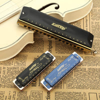 1 x RAW Customer Returns East Top Chromatic Harmonica Key of C 16 Hole 64 Tone Chromatic Harmonica for Professional Players, Beginners, Students, Adults, as a Best Gift BK  - RRP €170.1