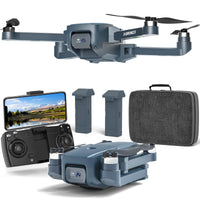 1 x RAW Customer Returns Drones with Professional 4K Camera, Foldable Drone with 2 Cameras, 5GHz WiFi Transmission Drones for Adults, Brushless Motor, Altitude Hold and Headless Mode for Beginners, 2 Modular Batteries - RRP €69.99