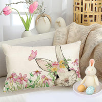 9 x Brand New WJOWWL Pack of 2 Easter cushion covers, Easter cushion covers, Easter decorative cushion cover, 50 x 30 cm, spring happy Easter decorative cushion cover, couch, living room decoration - RRP €90.63