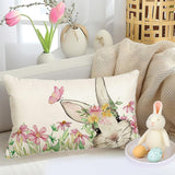 18 x Brand New WJOWWL Pack of 2 Easter cushion covers, Easter cushion covers, Easter decorative cushion cover, 50 x 30 cm, spring happy Easter decorative cushion cover, couch, living room decoration - RRP €181.26