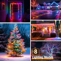 1 x RAW Customer Returns btfarm 2 Pieces Outdoor Solar Garden Lights, 15 2M 150LED Solar Outdoor Light Chain, Waterproof 8 Modes Copper Wire LED Fairy Lights Outdoor Solar Energy for Christmas Tree Patio Colorful  - RRP €19.15