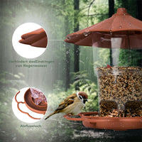 1 x RAW Customer Returns Diivoo Hanging Bird Feeder, Feeding Stations for Wild Birds, Hanging Bird Feeder, Bird Feeder for Tits, Sparrows, Weatherproof Bird Feeding Station Suitable for Balcony, Garden, Terrace - RRP €15.12