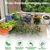 1 x Brand New RISINGUP Solar Irrigation System Automatic Set, Automatic Garden Irrigation System with 15 m Hose for Garden and Balcony Potted Plants, Outdoor Area, Vegetables with Siphon  - RRP €41.34