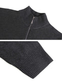 1 x RAW Customer Returns iClosam men s cardigan, fine knit with stand-up collar and zipper, anthracite, XL - RRP €30.73