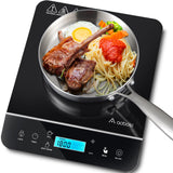 1 x RAW Customer Returns Aobosi induction hob 1 plate, induction hob, portable single induction hob with 10 power levels 10 temperature settings, 10-hour timer, made of glass ceramic - RRP €60.49