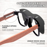 1 x RAW Customer Returns GQUEEN Sunglasses Wood Men Women Polarized Retro UV400 - RRP €22.49