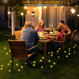 1 x RAW Customer Returns AONESY Solar Lights for Outdoor Garden, 4 Pack 32 LEDs Waterproof Firefly Solar Light, Solar Lights Dandelion Decoration for Garden, Patio, Yard, Trees, Party, Festival, Wedding Warm White  - RRP €15.52