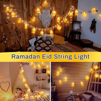 9 x Brand New SIXIUDIA Ramadan Fairy Lights, Eid Ramadan Lanterns Fairy Lights, Ramadan Light Star Moon Fairy Lights Ramadan Decoration Ramadan LED DIY Lamp Indoor Outdoor for Home Garden Birthday - RRP €183.6