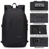 1 x RAW Customer Returns Laptop Backpack Men, 17 Inch Laptop Anti Theft Backpack Bag School Backpack Business Notebook Backpack Waterproof with USB, Gift for Men, Work Travel Student Boys Teenager Black - RRP €35.17