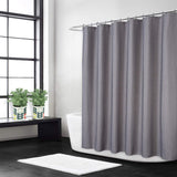 1 x RAW Customer Returns Flax Linen Like 240GSM Heavy Fabric Shower Curtain for Bathroom with Hooks Hotel Luxury Washable,Gray,180x180cm - RRP €29.99