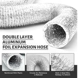 1 x RAW Customer Returns 2 Meter Exhaust Hose, 150mm Diameter, Retractable Air Conditioning Exhaust Hose, Portable Air Conditioning Hose, Used for Air Conditioner Tumble Dryer Extractor Hood Cooker Hood - RRP €29.23