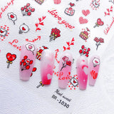 1 x Brand New 6 Sheets Valentine s Day Nail Art Stickers Spring Red Rose Nail Art Stickers Self-Adhesive Nail Decals Nail Decoration for Women Girls DIY Design Nail Decoration Nail Design Decoration A  - RRP €20.4