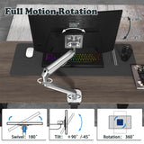 1 x RAW Customer Returns Monitor mount arm FORGING MOUNT screen mount desk mount for 13-36 inch flat curved screens, height adjustable, tiltable, swivelable, rotatable, 12 kg per arm, VESA 75x75 100x100 - RRP €69.99