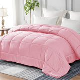 1 x RAW Customer Returns Yebeda duvet for 4 seasons in 200 x 200 cm, light, warm and super soft all-season quilt, pink - RRP €34.99