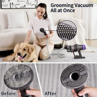 1 x RAW Customer Returns FEVORCS pet hair attachment for vacuum cleaner, dog brush, dog clipper, pet hair brush, crevice nozzle, pet care set 4 in 1, compatible with Dyson V7 V8 V10 V11 V15 - RRP €37.99