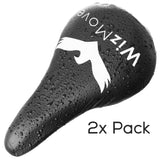 2 x Brand New WizMove Waterproof Bike Saddle Cover Impermeable Bicycle Saddle Protector 2x Pack - Black - RRP €16.24