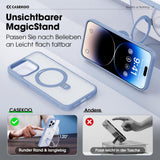 1 x RAW Customer Returns CASEKOO 2024 New Magic Stand for iPhone 14 Pro Max Case for MagSafe Military Protection Invisible Stand Shockproof Scratch-Resistant Protective Case Thin Grippy Phone Case Matte Case - Light Blue - RRP €38.3