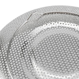 1 x RAW Customer Returns CHEUKYIU Set of 3 Stainless Steel Sieves, 16.5 22.5 28.5cm Micro-Perforated Kitchen Sieve Pasta Sieve with Handles and Base, Sieve Set Stainless Steel Sieve Fine Mesh for Pasta, Vegetables, Food - RRP €18.19