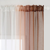 1 x RAW Customer Returns MIULEE Curtain Light Coffee Transparent Living Room Modern Curtain Two-Tone Sliding Curtains Curtains Bedroom Set of 2 140 x 175 cm - RRP €20.49