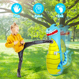 1 x RAW Customer Returns EQARD Punching Bag for Kids 120cm Inflatable Dinosaur Bop Bag with Thicker Material Instant Bounce Back with Boxing Gloves Karate Kickboxing Taekwondo Kids Gift for Ages 3-9 Girls Boys - RRP €32.35