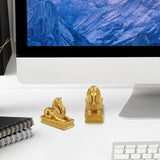 1 x RAW Customer Returns 2 Pieces Sphinx Statue Egyptian Pharaoh Giza Sphinxes Decoration Lion Mythology Figurine Fengshui Desktop Ornament for Home Office - RRP €20.42