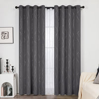 1 x RAW Customer Returns Deconovo blackout curtains for bedroom, eyelet curtain, thermal curtains, extra warm, opaque, 175 x 140 cm height x width , dark grey, set of 2 - RRP €27.0