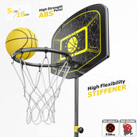 1 x RAW Customer Returns Basketball hoop for children outdoors, basketball hoop stand, basketball hoop for indoors, portable basketball stand, height adjustable 110 150 190 cm , ball games for children toddlers boys - RRP €39.34