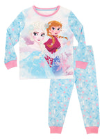 1 x RAW Customer Returns Disney Girl s Pajamas Frozen Elsa and Anna pajamas Princess Pajamas for Children Blue -7 8 Years - RRP €23.95