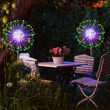 1 x RAW Customer Returns yowin garden decoration solar lights for outdoors, 2 pieces 120 LED solar lights dandelion, 8 modes solar plug garden lighting weatherproof solar lamps fireworks for garden balcony terrace decoration - multicolored - RRP €23.64