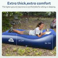 1 x RAW Customer Returns XIAZIR Inflatable Bed, Inflatable Couch, Ultra-wide 90cm Luxury Car Inflatable Mattress with Built-in Pump, Comfort Top, Portable Air Mattress Chair for Camping, Picnic, Hiking, Home - RRP €69.99