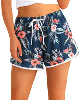 1 x RAW Customer Returns APTRO Women s Swimming Shorts Swimming Trunks Beach Water Sports Shorts Board Shorts UV Protection Summer Sports Gym Shorts Flowers Black WS214 2XL - RRP €22.13