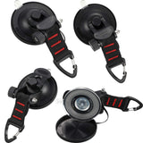 2 x RAW Customer Returns BBTO 4 Pieces Suction Cup Anchor with Fastening Hook Tie Down, Suction Cup Fastening Hook for Car Side Awnings Tents Camping Tarpaulin Accessories - RRP €41.98