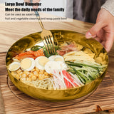 1 x RAW Customer Returns VIFERR Stainless Steel Salad Bowl, Large Serving Bowl Mixing Bowl Food Container Round Metal Bowl for Salad, Pasta, Snacks, Kitchen, Baking Tool, Gold - RRP €22.99