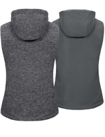 4 x Brand New Little Donkey Andy Women s Reversible Lightweight Fleece Jacket Warm Sleeveless Jacket for Golf Travel Hiking, Charcoal Gray Heather Lava Smoke, Small - RRP €359.96