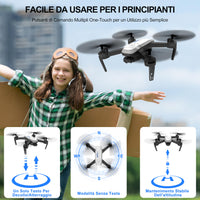 1 x RAW Customer Returns Drone with 1080P HD Camera, Wipkviey T6 Professional Drones for Kids and Beginners - RRP €70.58