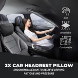 1 x RAW Customer Returns MAGIC SELECT 2x car headrest pillows. Neck support for the backrest. Driver s neck pillow for the car, comfortable, soft, breathable, which relieves neck pain on long journeys. - RRP €18.7