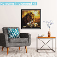 1 x Brand New Pavemlo Diamond Painting Set Accessories Lion Sheep, DIY 5D Diamond Embroidery Painting Kits Animal, Full Drill Crystal Set Rhinestone Embroidery Pictures DIY Diamond Painting for House Wall Decoration 30x30cm - RRP €20.4