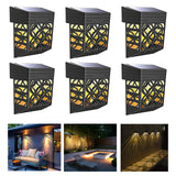 1 x RAW Customer Returns Miavogo solar lamp wall lamps for outdoors, 6 pieces decorative solar lights wall lights waterproof IP54 warm white solar outdoor lights for garden terrace front door stairs garage balcony paths - RRP €29.36