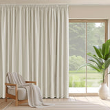 1 x RAW Customer Returns PONY DANCE Extra Wide Curtains Living Room with Gathering Tape 1 Piece Set H 245 x W 200 cm Beige Curtains for Rail System Room Divider Curtain Thermo Heat Protection Blackout Curtain Light Beige - RRP €38.53