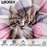 1 x RAW Customer Returns MIQEBX Cute Cat Bedding Set 200x200cm for Girls Boys Children 3D Pet Cat Microfiber Pink Duvet Cover Set Funny Animal Printed Bed Set Children s Room Decor - RRP €36.99