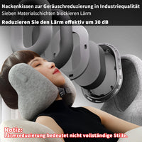 1 x RAW Customer Returns Neck Pillow Airplane - Portable Earmuff Neck Pillow, Industrial Grade Sound Insulation and Neck Protection, Noise Reduction 30dB, U-Shaped Support Travel Pillow for Airplanes, Cars and Offices - RRP €55.69