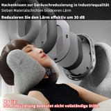 1 x RAW Customer Returns Neck Pillow Airplane - Portable Earmuff Neck Pillow, Industrial Grade Sound Insulation and Neck Protection, Noise Reduction 30dB, U-Shaped Support Travel Pillow for Airplanes, Cars and Offices - RRP €60.24