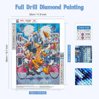 1 x Brand New NAIMOER Mickey Diamond Painting Adult, Full Diamond Painting Cartoon, Diamond Painting Bicycle Children Diamond Rhinestone Cross Stitch Crystal Diamond Painting for Home Decor 30x40cm - RRP €19.2