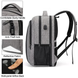 1 x RAW Customer Returns Lumesner Laptop Backpack with USB Charging Port, Anti-Theft Business Computer Backpack for Work Travel, School Backpack for Boys Teens 17.3 inch  - RRP €29.83