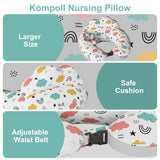 1 x RAW Customer Returns Kompoll Breastfeeding Pillow with Baby Pillow and Detachable Small Pillow Breastfeeding Pillow Newborn Pillow Pregnancy Gifts for Mom Cloud  - RRP €33.36