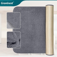 1 x RAW Customer Returns Granbest Super Soft Thick Loveseat Sofa Cushion Covers, Non-Slip Seat Covers for 2 Seater Sofa, Couch Cushion Cover for Pets 2 Seater, Gray  - RRP €19.49