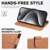 1 x RAW Customer Returns TUCCH Case for iPhone 15 Pro Max Cell Phone Case 2023 Magnet TPU Card Slots Kickstand RFID Blocker , Shockproof Protective Case Leather Case Foldable Compatible with iPhone 15 Pro Max 5G 6.7 inch , Brown - RRP €20.99