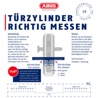 1 x RAW Customer Returns ABUS profile cylinder C50N, 25 25 vs. 03516 - RRP €17.23